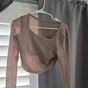 Women's Tan Knit Top